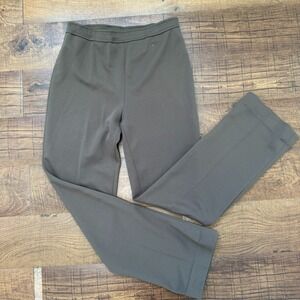 Givenchy Trousers Women 10 Olive Brown Vintage Straight Leg High Rise Logo